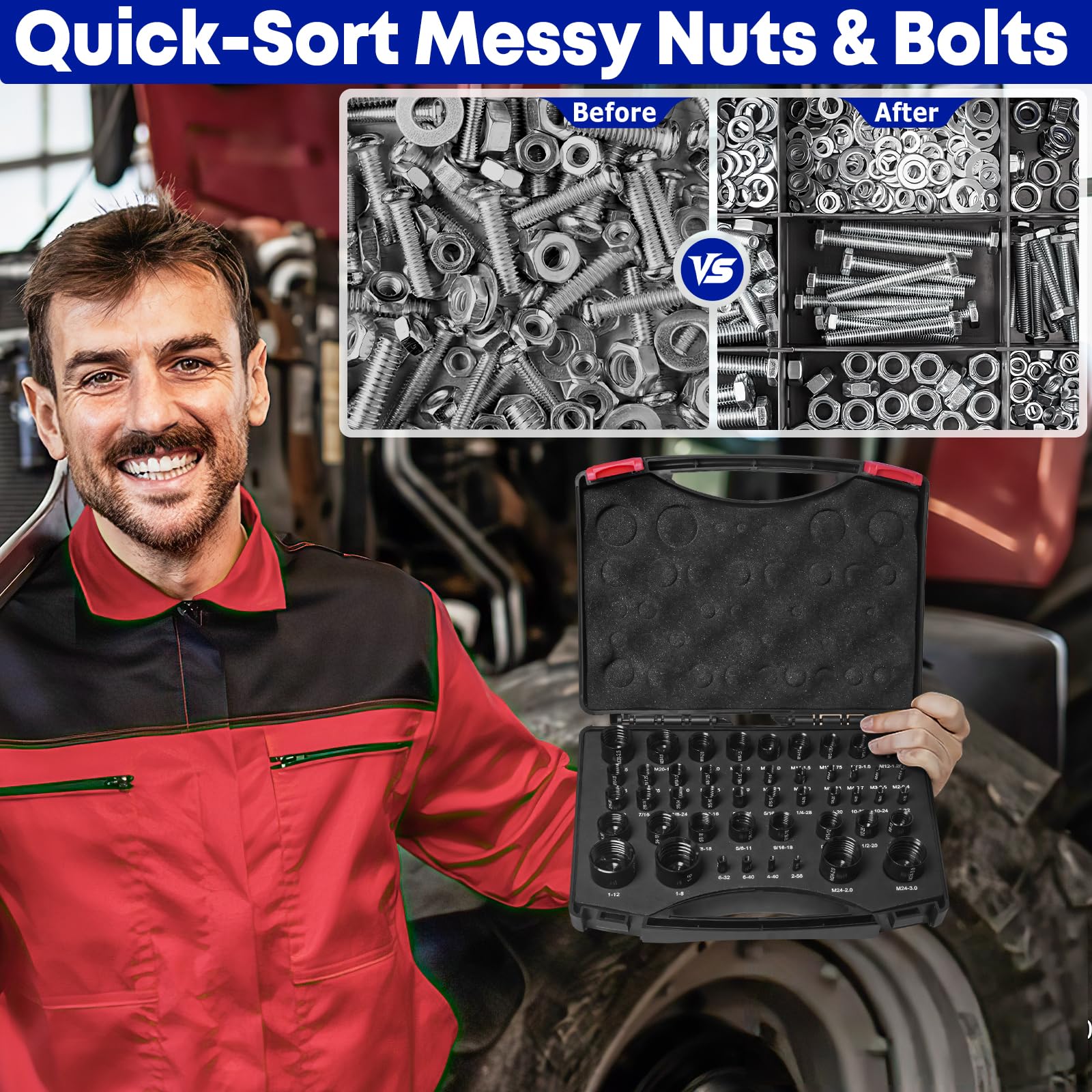 Thread Checker Set - Inch & Metric Bolt Gauge -4 Thread Checker Set - Inch & Metric Bolt Gauge -4