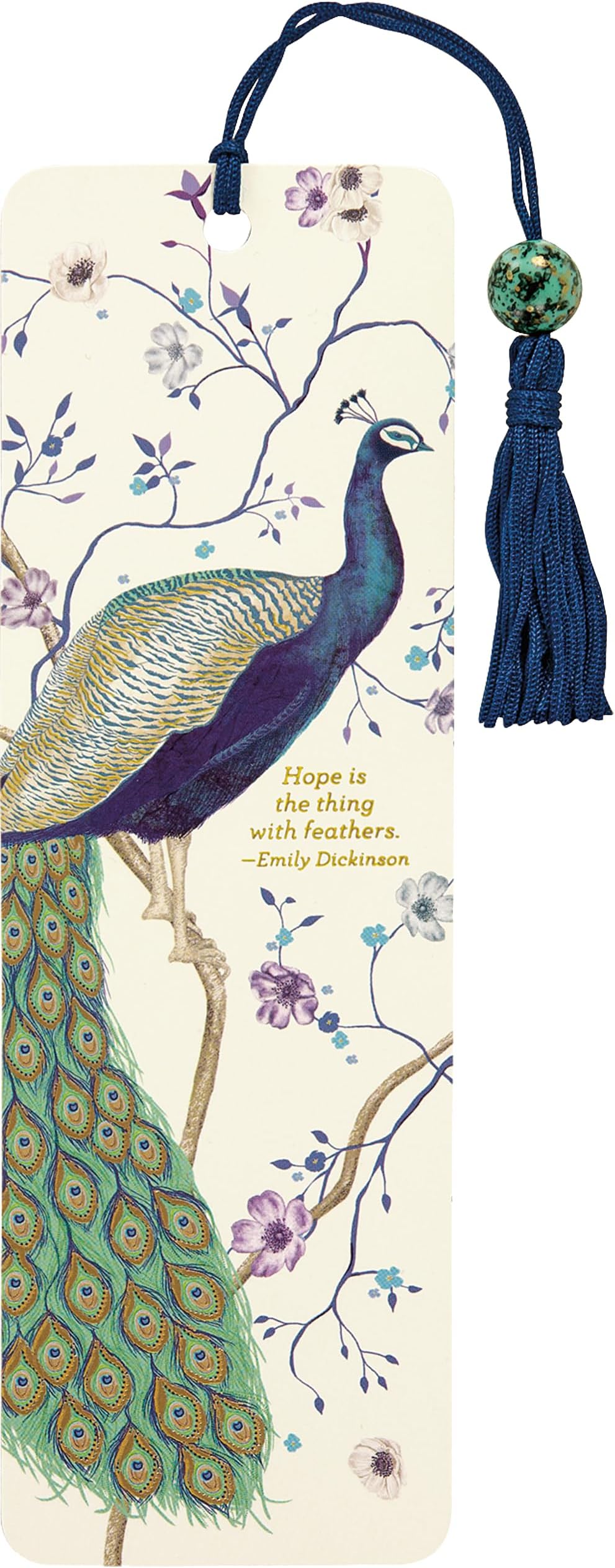Peacock Beaded Bookmark