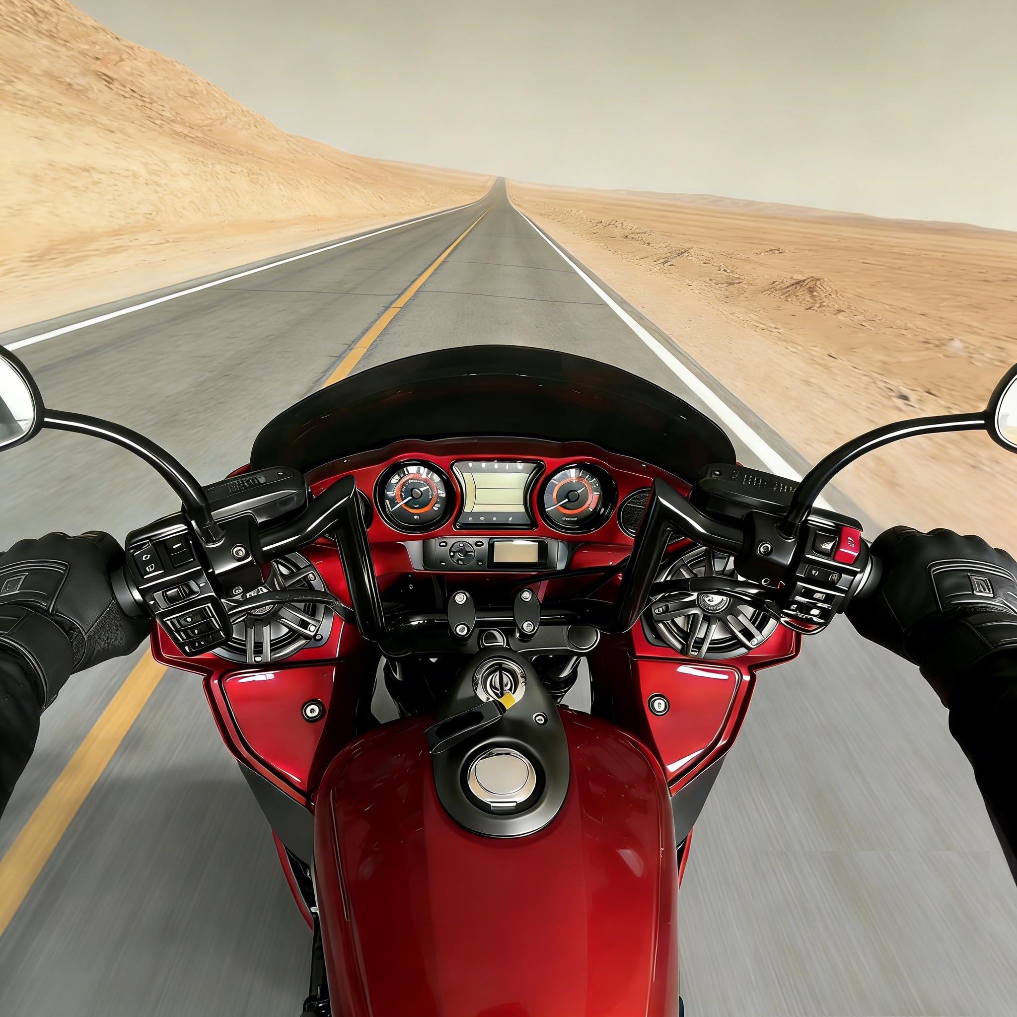 Fjpacemt Motorcycle 12 inch Rise Ape Hanger Handlebar Monkey Bar