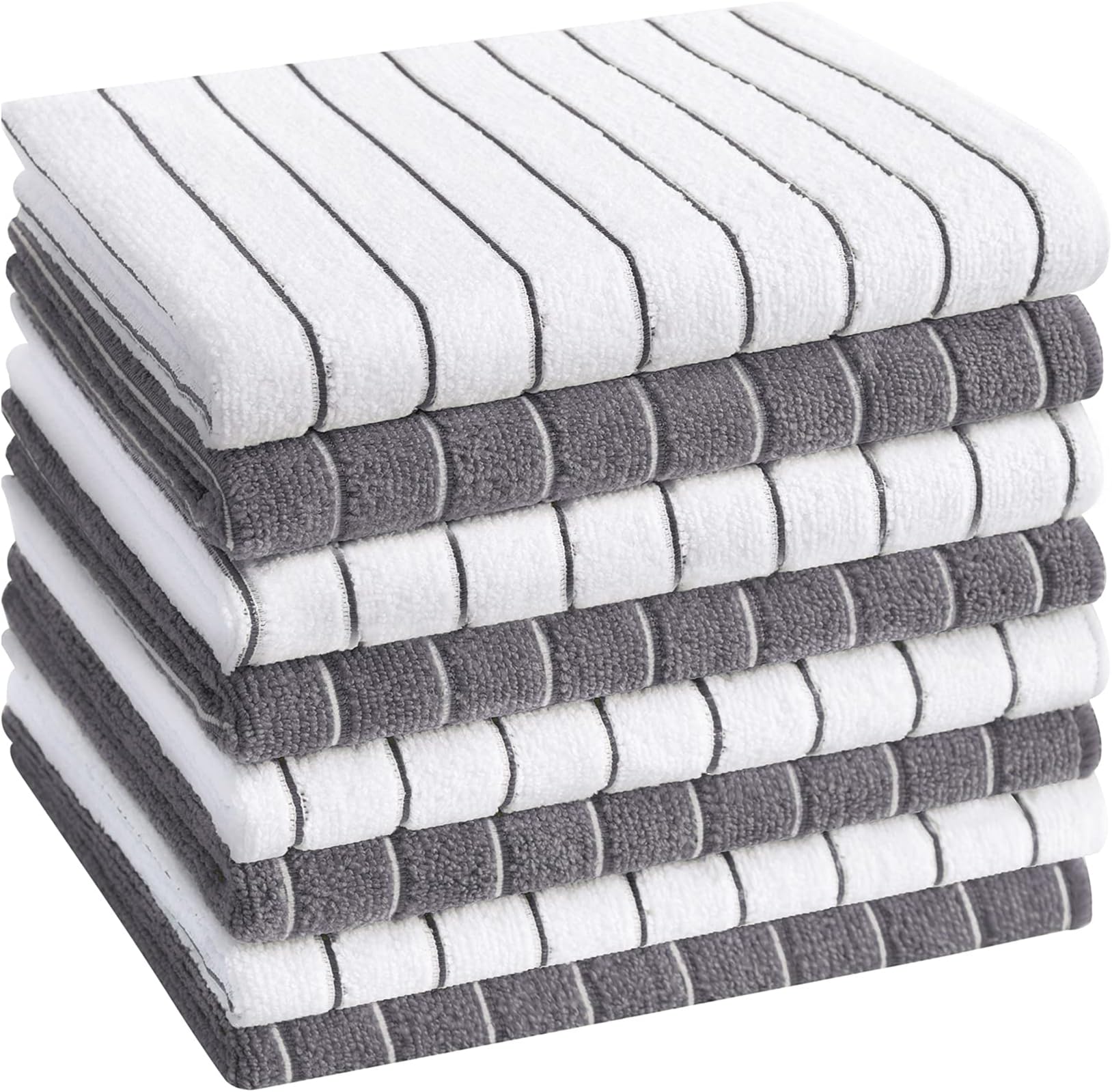 Microfiber Dish Towels 8 Pack Middle Stripe