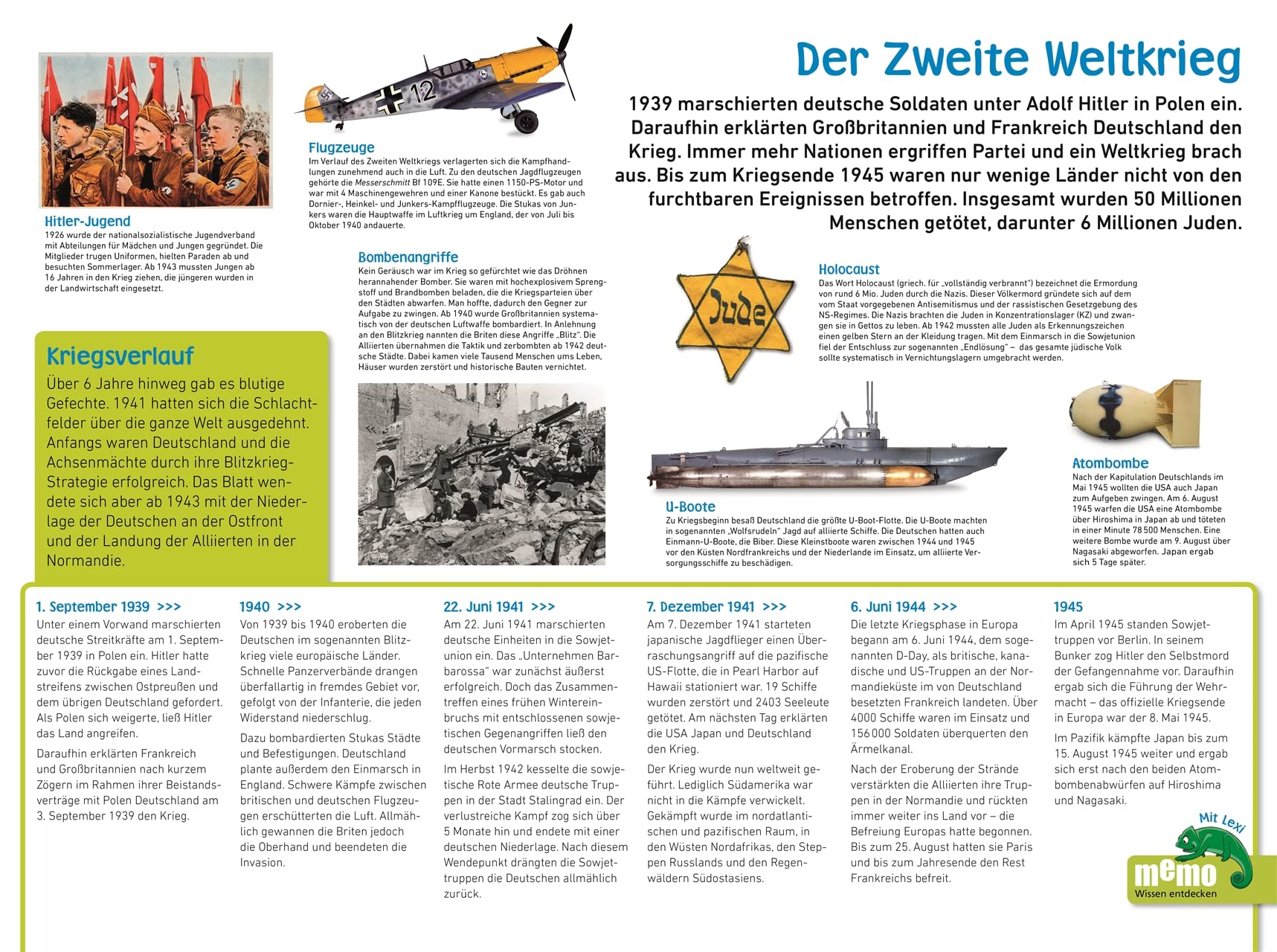 memo Wissen entdecken. Der Zweite Weltkrieg: 1939-1945. Das Buch mit Poster!