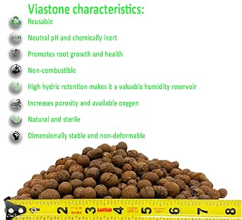 Viagrow Viastone, Expanded Clay Pebbles (2 Liter, 1 Pack)