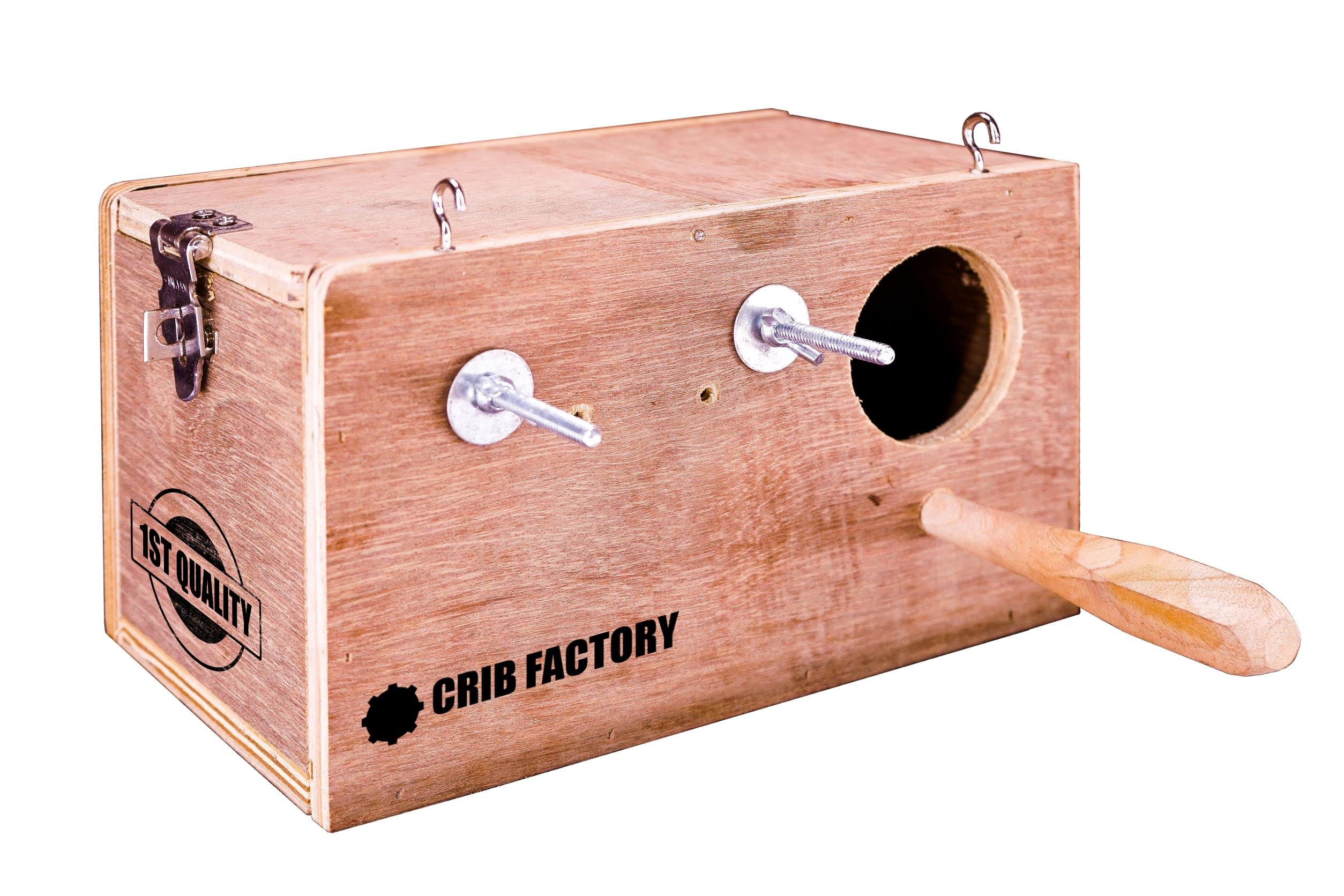 Crib factory Breeding Box for African Love Birds | HIGH-QALITY Plywood | 10 X 6 X 6 INCH (HIGH-QALITY Plywood)-image-44