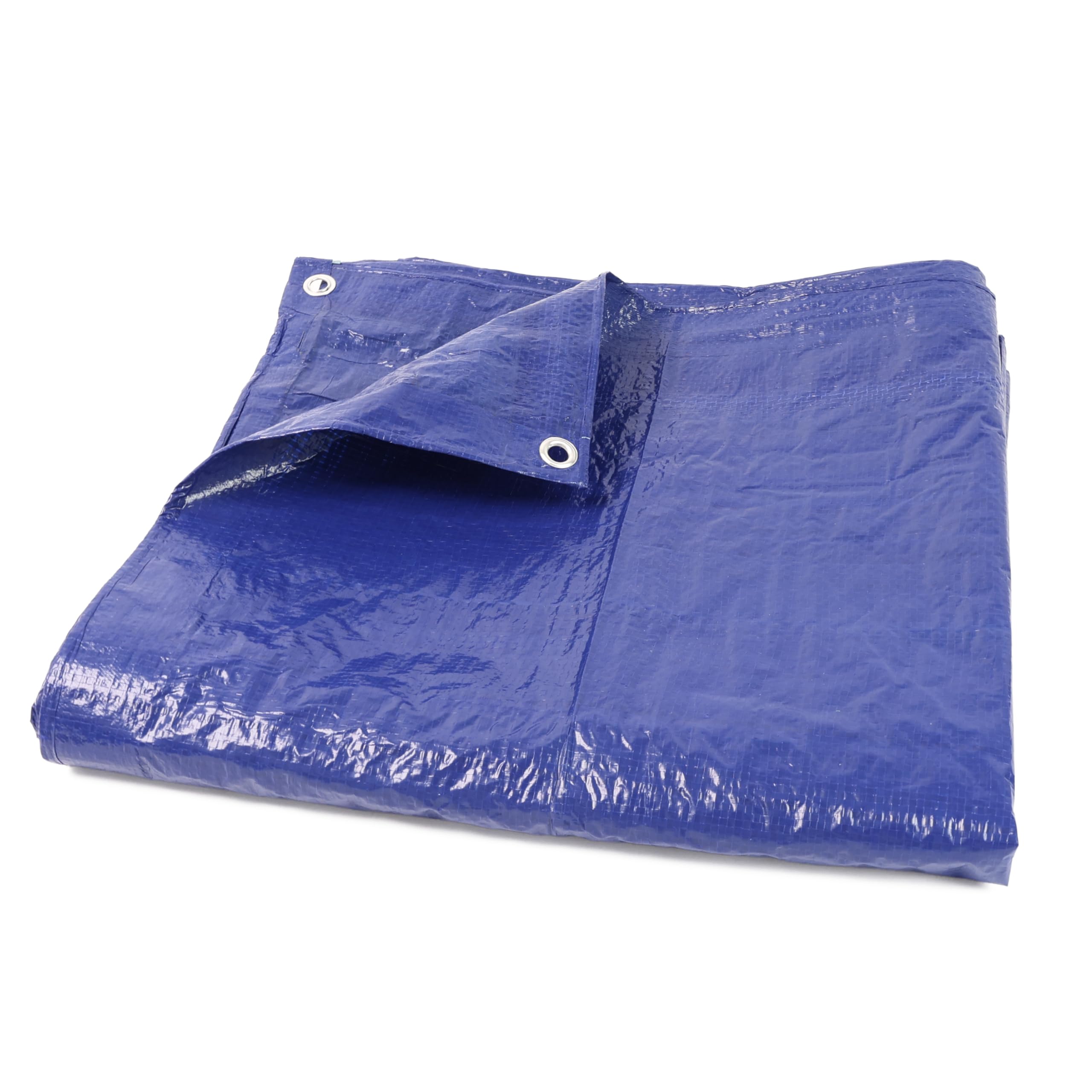 DIVCHI Tarpaulin 2m x 3 m / 6.5ft x 10ft Waterproof Heavy Duty Multipurpose 70 GSM Tarp Sheet Cover With Reinforced Grommets Groundsheet Tarp Sheet For Camping Garden (Blue)