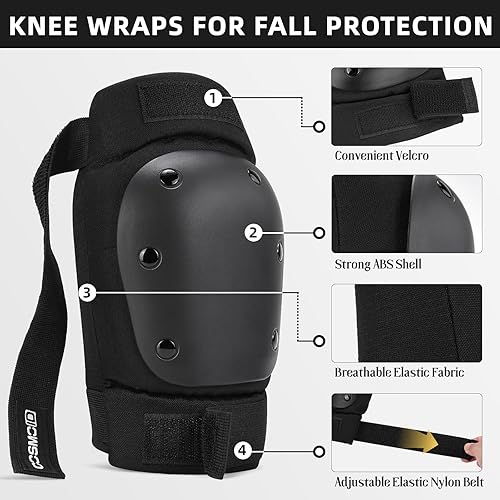 Miniatura 8 de TC - Patines en línea con casco y equipo de protección, cuchillas de rodillo para adultos y adolescentes con rodilleras, coderas y muñequeras, juego