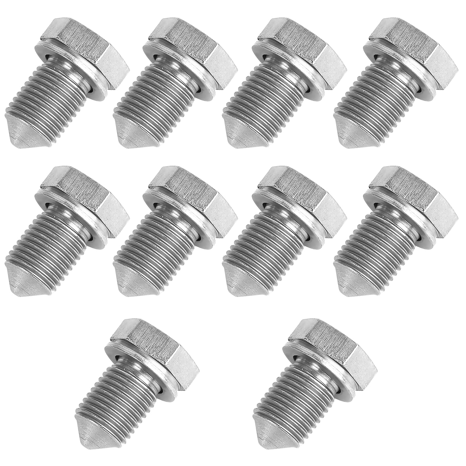 Set Tappo Scarico Olio Universale M15x1.5 – 2 Pezzi In Acciaio E Alluminio Con 4 Guarnizioni, Antiusura
