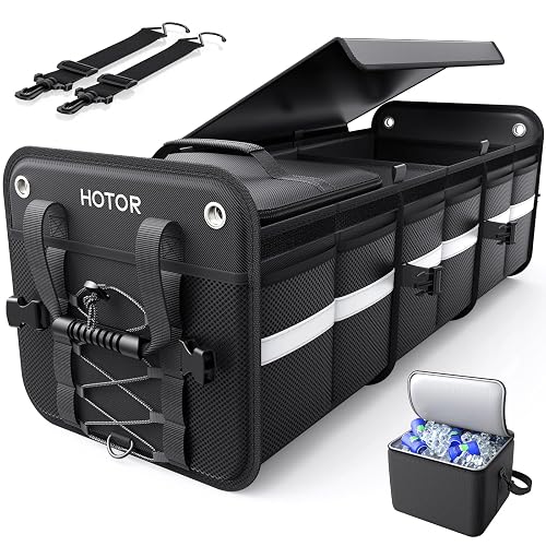 HOTOR Trunk Organizer - 3-Compartment Car Organizer