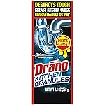 Drano Kitchen Granules Drain Clog Remover and Cleaner, Unclogs blockage from Grease or Cooking Oil, 8.8 oz