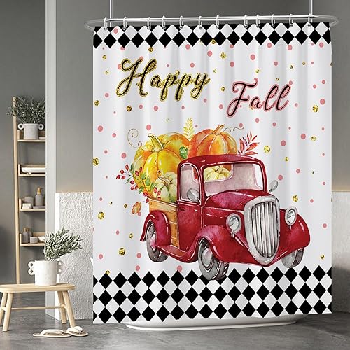 Miniatura 194 de Baocicco Juego de cortinas de ducha de fantasmas de Halloween, encantadores fantasmas de dibujos animados, divertidos trucos o tratos, cortinas de