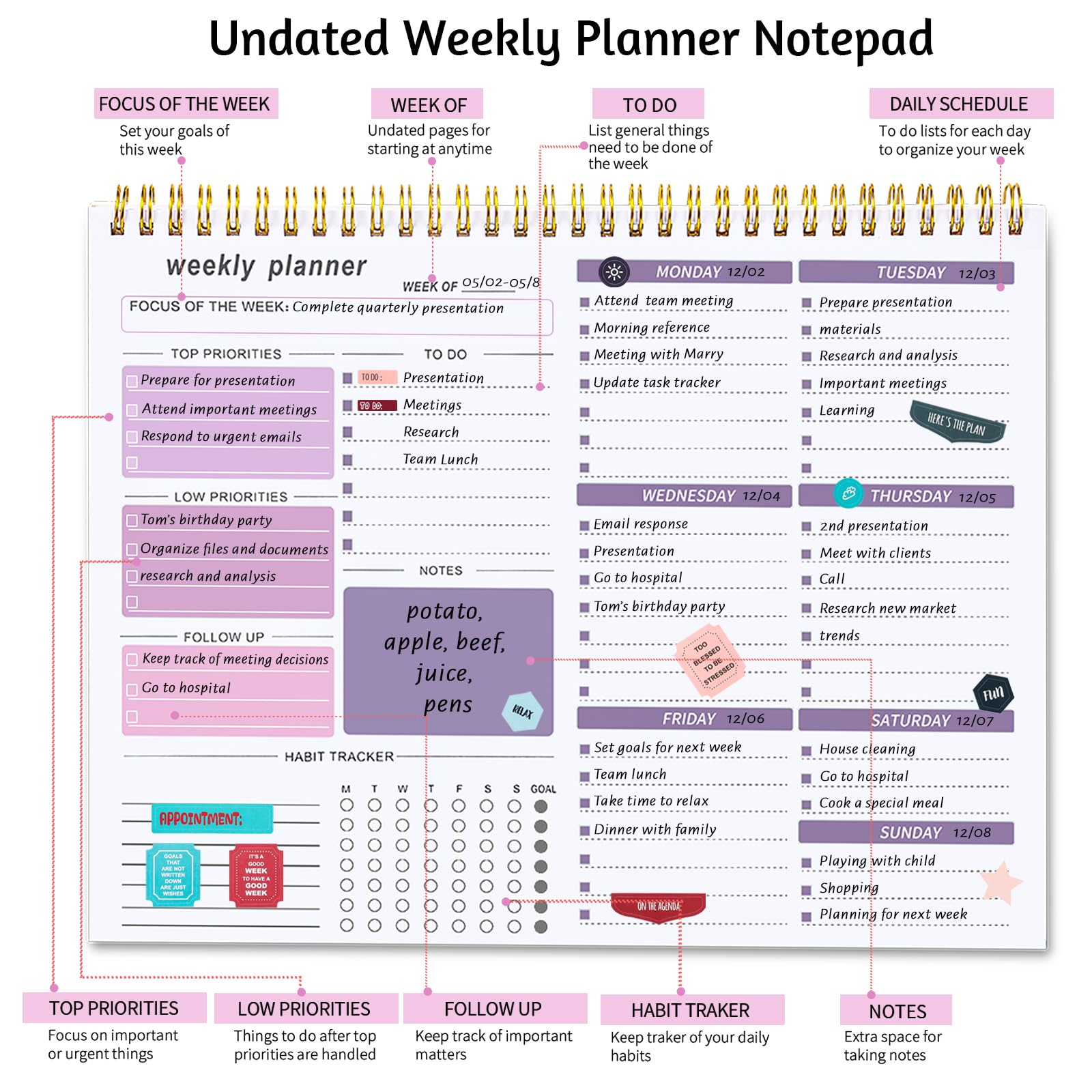 Weekly Planner To Do List Pad - Image 2