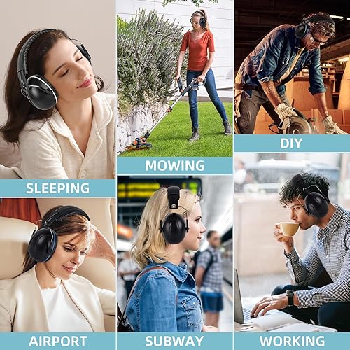 Miniatura 7 de Orejeras con cancelación de ruido, protección auditiva para adultos, SNR 35dB, audífonos insonorizados, reducción de ruido para autismo sensorial,