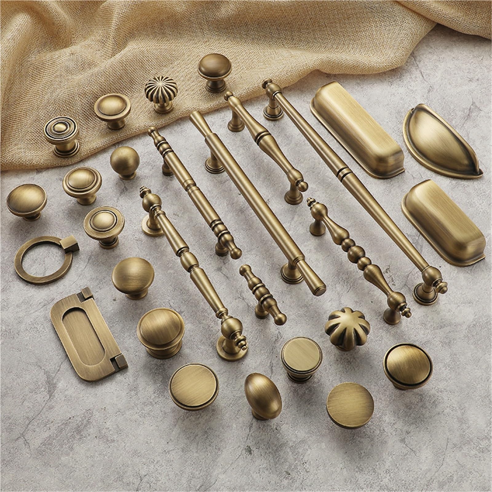 DFLPBHAV Wardrobe Brass Cabinet Door Bronze Handle Cabinet Single-Hole Handle 1Pcs(5409-64MM)