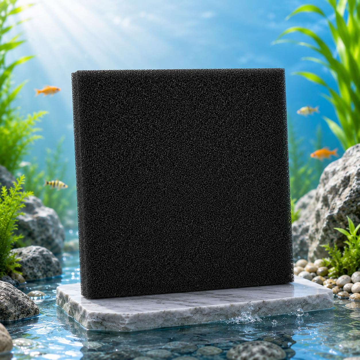 VAYINATO® Premium Aquarium Filter Black Sponge (50 x 50 x 4 cm) | High Porosity Bio Filter Foam Sheet | Cut-to-Size Reusable Filtration for Aquariums, Koi Ponds, Hydroponics, Aquaculture & Fish Farms-image-31