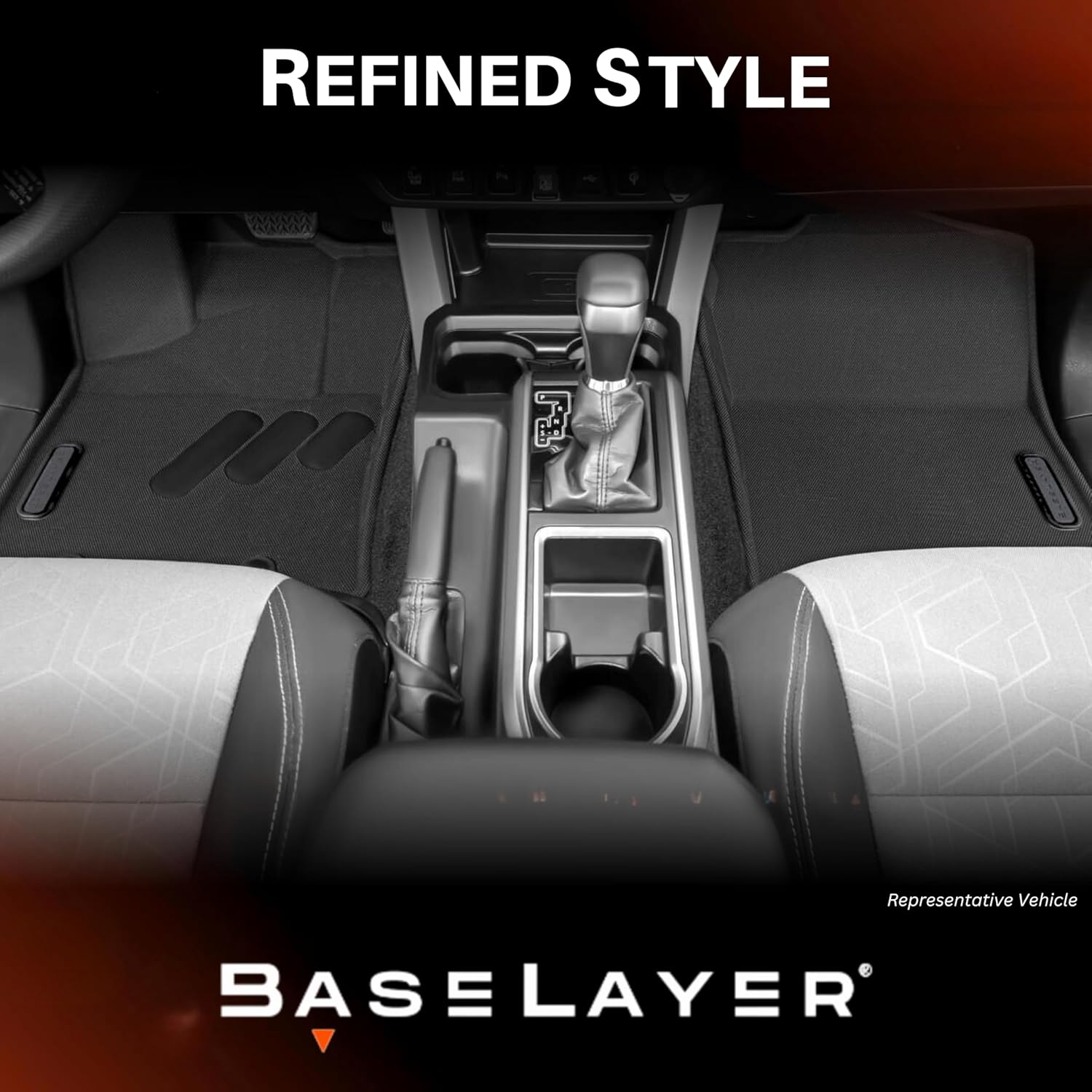 BaseLayer Elite Floor Mats for Ford F150 (2015-2025) SuperCrew and (2022-2025) Lightning - Made in USA – Precision Fit Heavy Duty All-Weather Mats for Raptor, King Ranch, Lariat, Tremor - Front & Rear