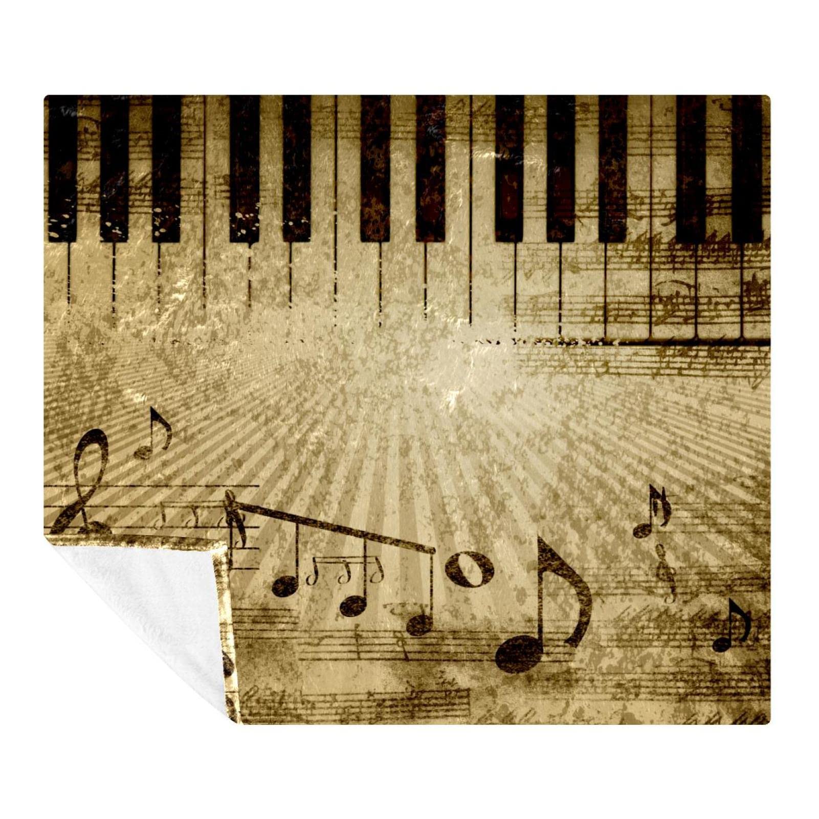Couverture plaid musique et piano, le cadeau idéal et doux pour petits et grands