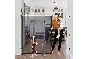 Retractable Extra Tall Pet Gate: 60-Inch Height for Secure Containment