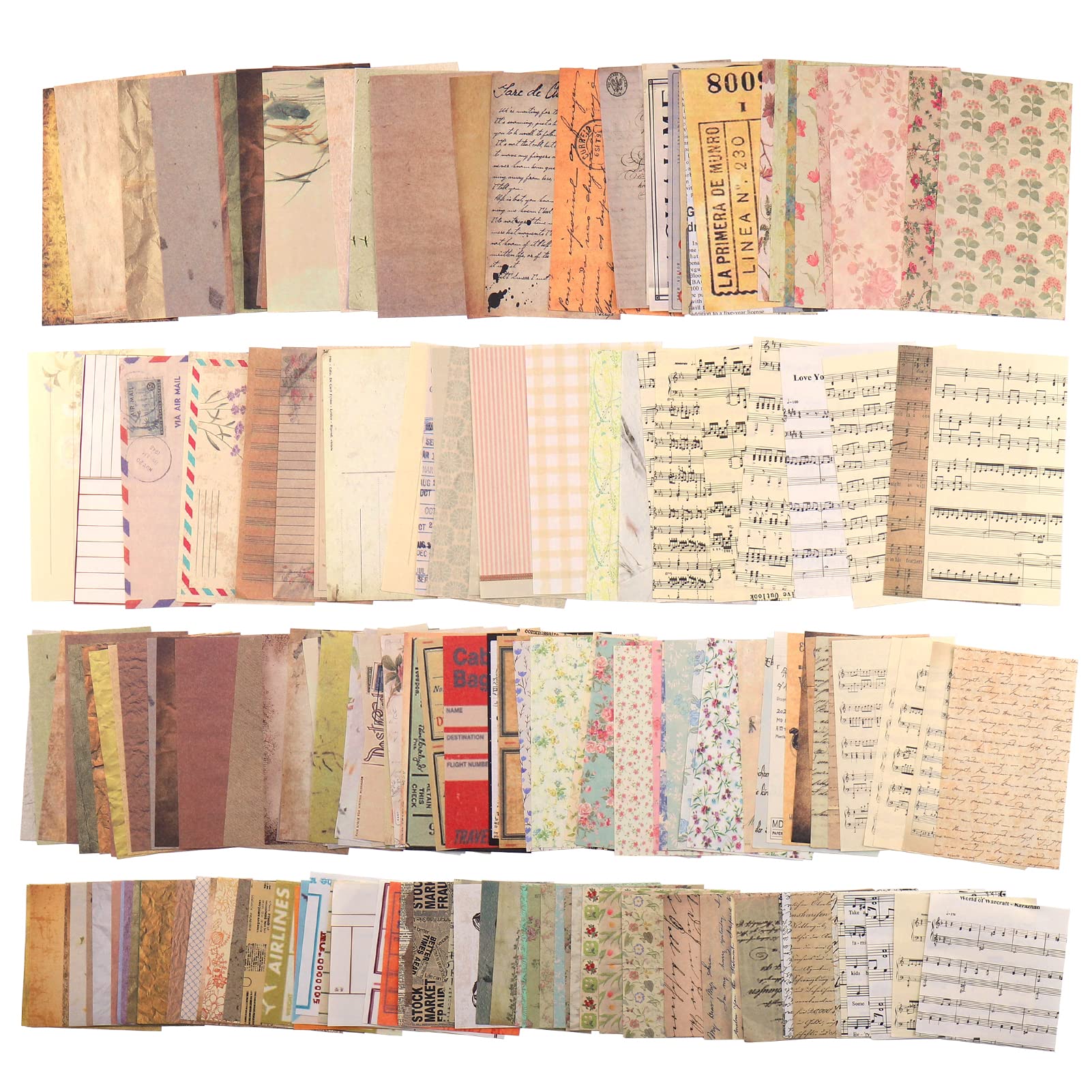 360 PCS Scrapbooking Materials for Journaling Supplies, Aesthetic Decorative Craft Supplies, Vintage Scrapbook Paper for Junk Journal Supplies, Scrapbooking & Stamping Supplies