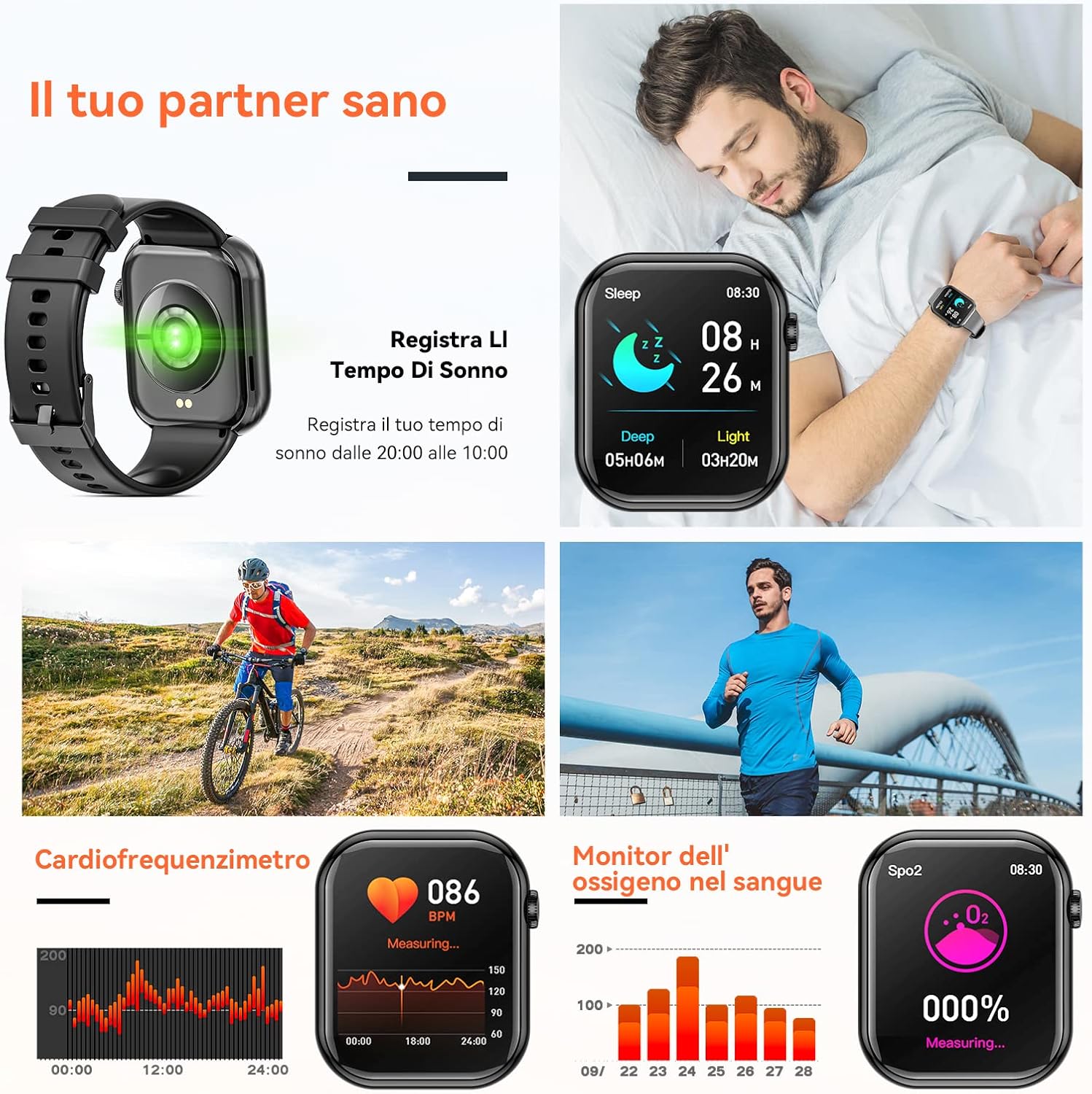 Smartwatch Uomo donna Rispondi/Effettua Chiamate,1.85 Schermo Smartwatch Orologio Uomo,IP67 Impermeabile Sportivo Watch con Frequenza Cardiaca,Ossigeno nel Sangue,Fitness Watch per Android e iOS Smartwatch Uomo donna Rispondi/Effettua Chiamate,1.85 Schermo Smartwatch Orologio Uomo,IP67 Impermeabile Sportivo Watch con Frequenza Cardiaca,Ossigeno nel Sangue,Fitness Watch per Android e iOS
