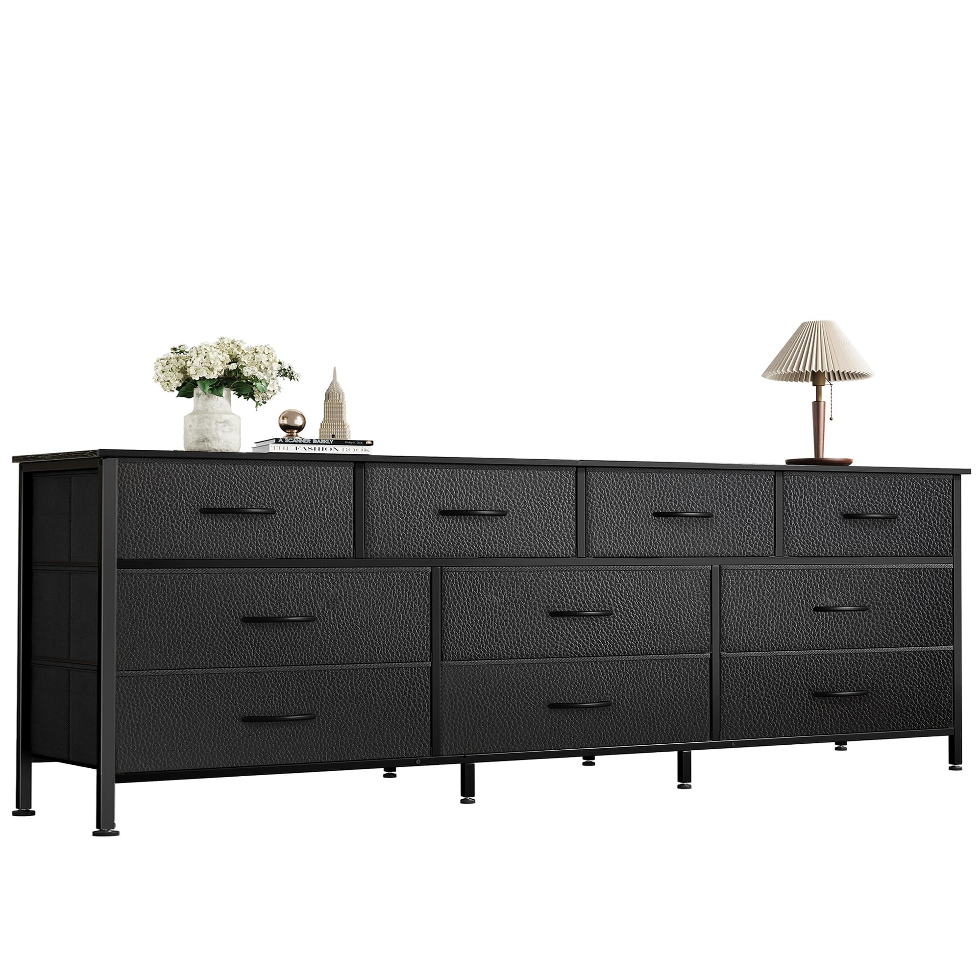 63 inch dresser black Amazon.com: jiteentarou Black malm Dresser for Bedroom, 63 Inch Long 9  Drawers Dresser with Charging Station, Modern Large Wood Chest of Drawers  Handle Free for Bedroom, Living Room, Entryway, Hallway, Black :