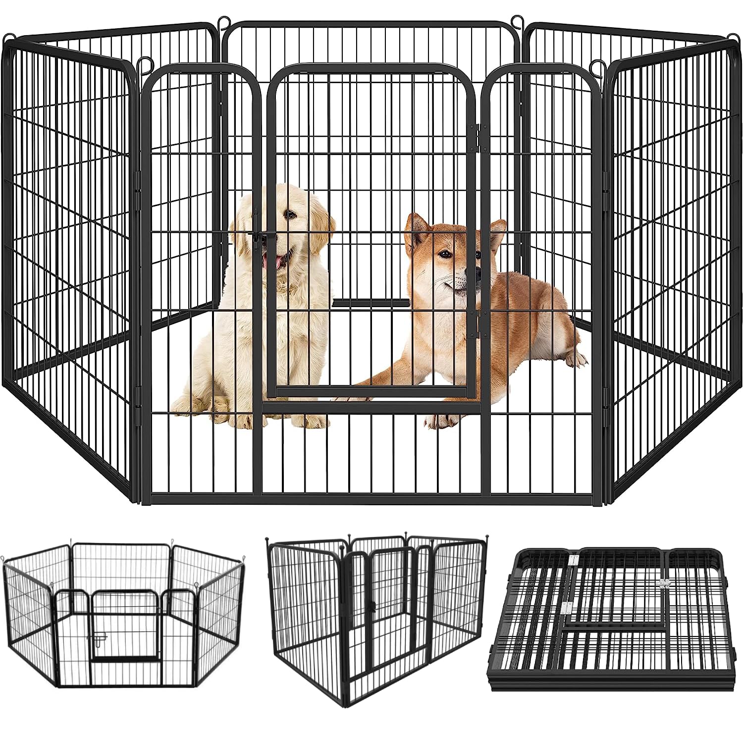 Amazon | ペットフェンス ペットサークル ケージ 6枚セット 60×60cm