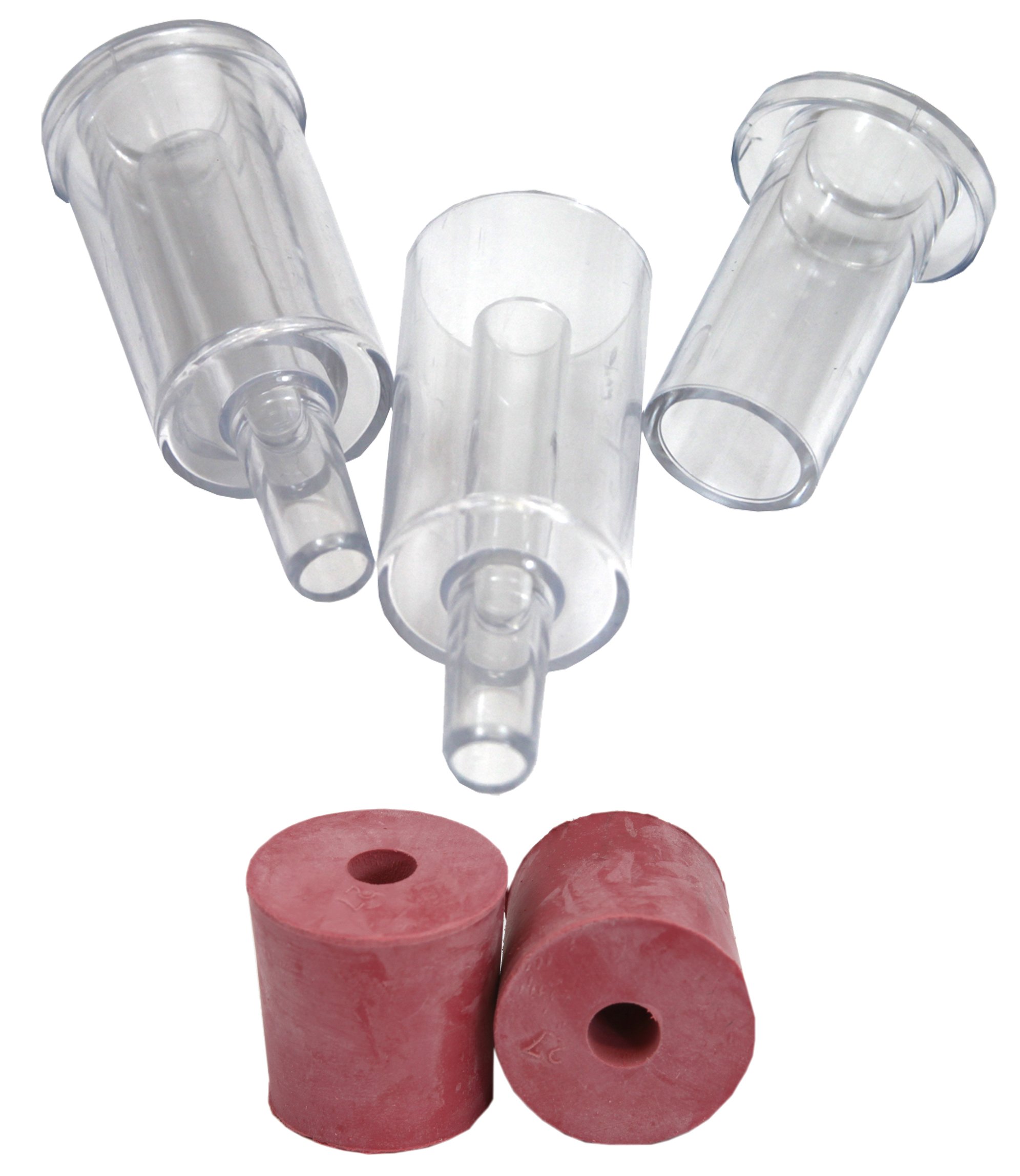 2 x Small 2 Piece Handy Airlocks with Rubber Bungs for Homebrew