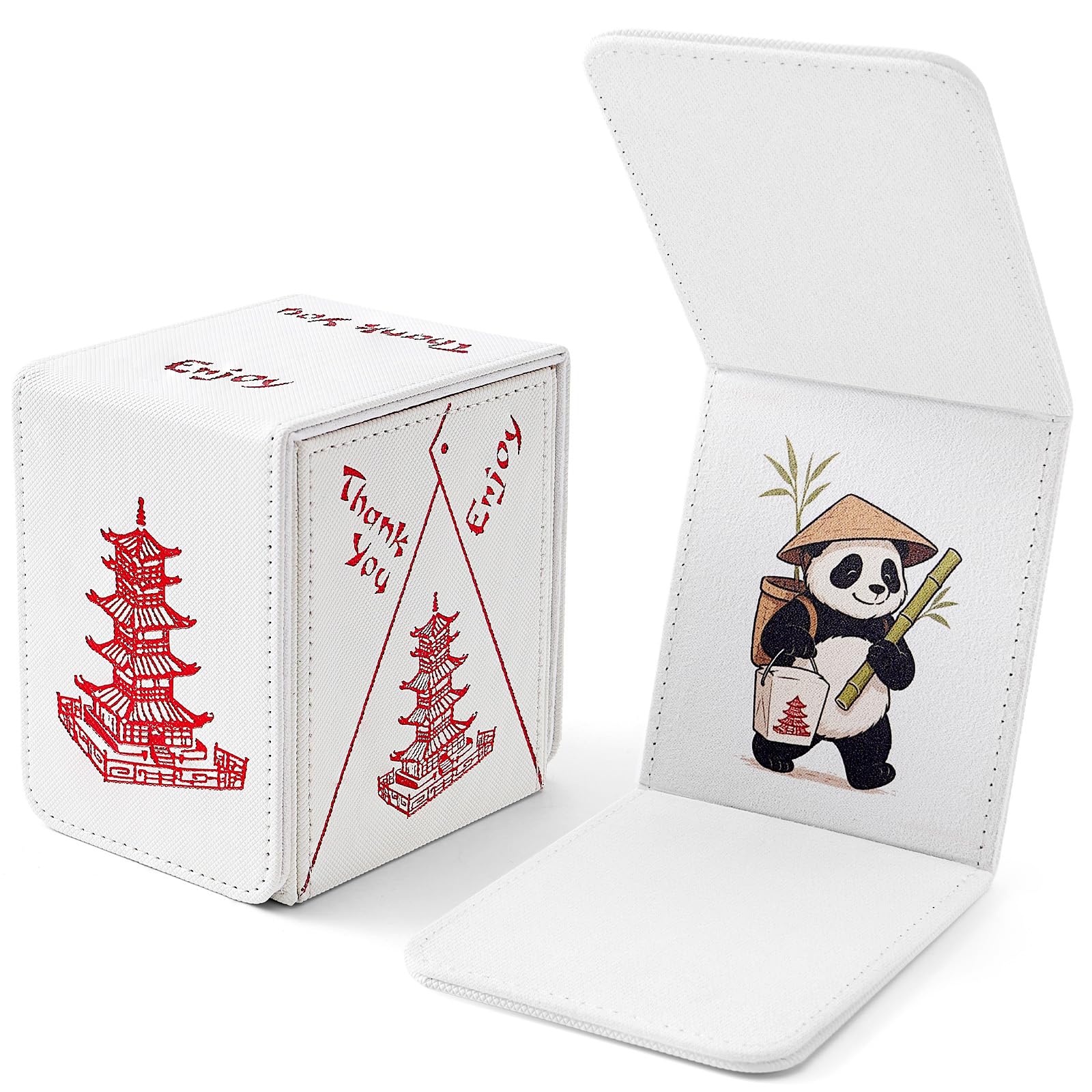 Venssu-Chinese Takeout Deck Box for MTG, Commander Deck Case Fits 100  Double Sleeved Cards, Fake Leather Storage Box with 2 Dividers, Compatible  with TCG/PTCG/EDH/Magic/Sport Cards : Amazon.ae: Toys