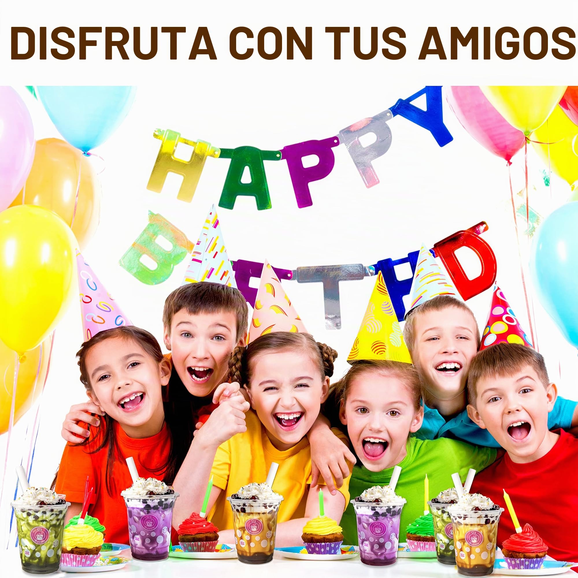 O's Bubble Kit de fiesta Boba Marbling instantáneo (ambiente) - 6 porciones