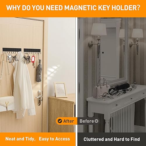Miniatura 9 de Soporte magnético para utensilios para nevera, perchero magnético resistente para puerta de metal, estante magnético para herramientas de barbacoa,