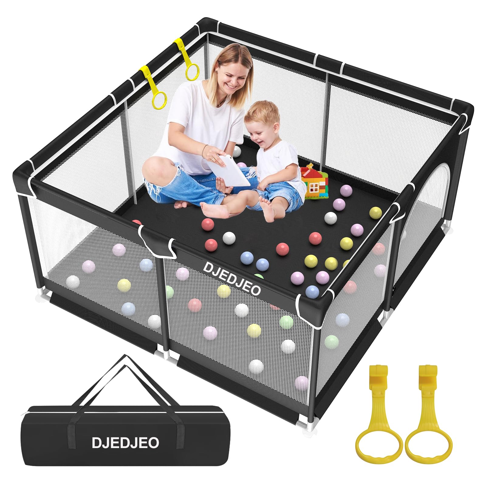 Box per bambini, 120 x 160 cm, con materasso con porta, in legno di pino, 4 elementi, sicurezza non verniciata