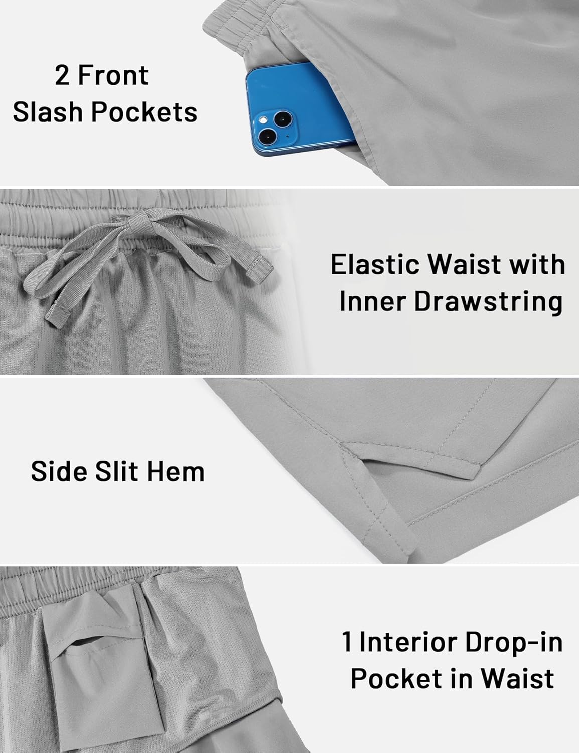 MIER Mens 3 Inch Shorts for Athletic Running Dry Fit Lightweight Workout Gym Active Shorts with Brief Liner, Pockets - Image 4