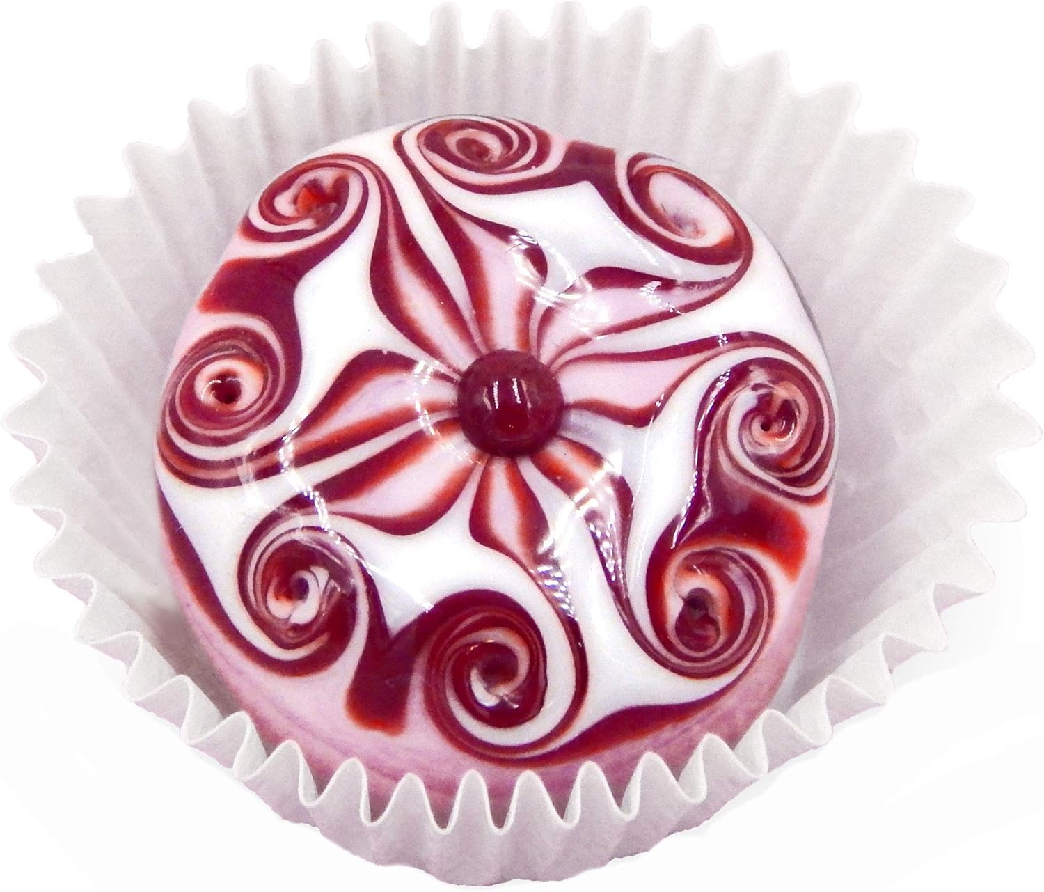 Handmade Anemone Treat Art Glass Gift Home Décor (Mango/White Choc/Cherry)