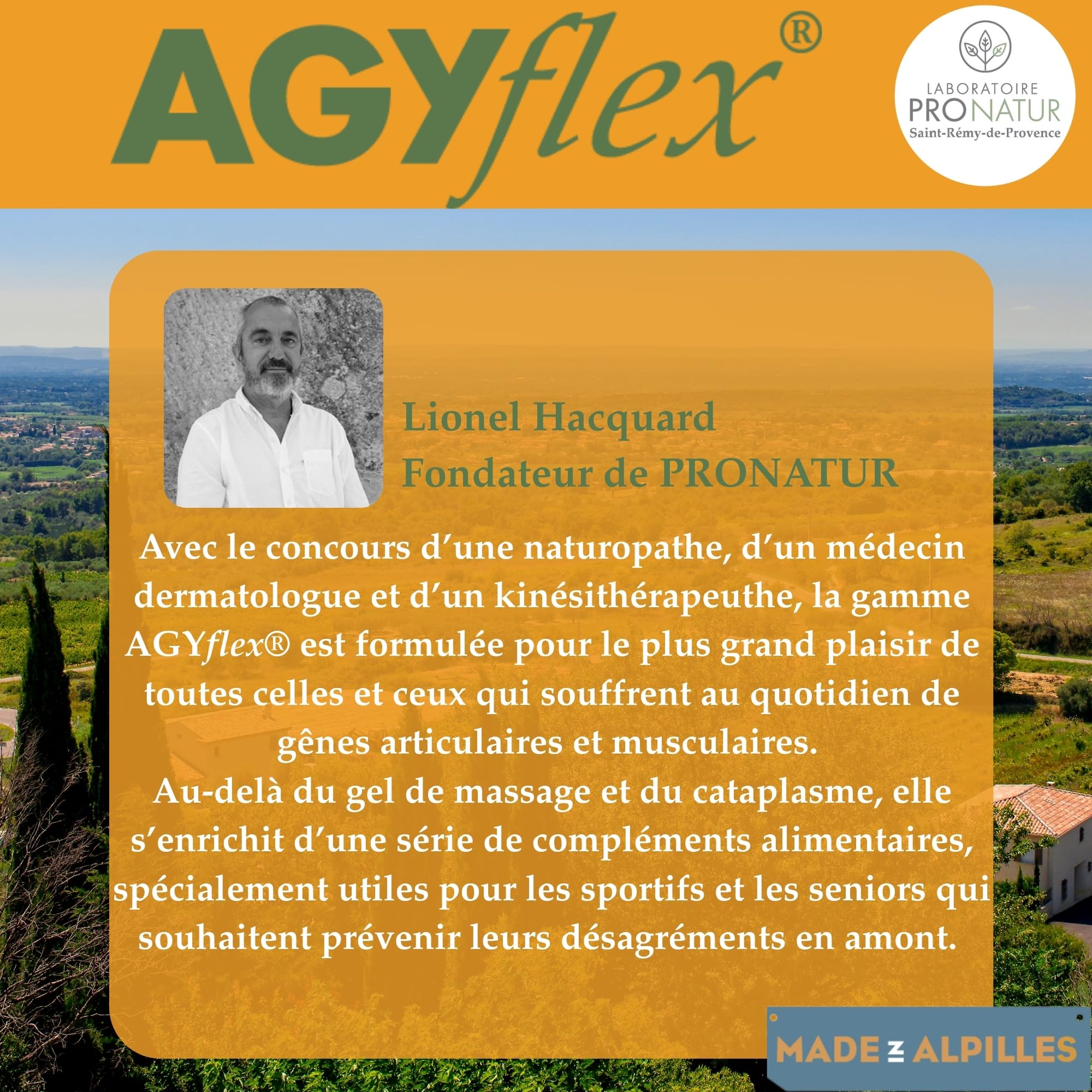 Lot de 2 AGYflex L’INTEGRAL ARTICULAIRE – Complément alimentaire articulations – Glucosamine, Chondroïtine, MSM, Harpagophytum, Acide hyaluronique, Vitamines C et D, SOD – Fabriqué en France