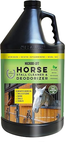 MICROBE-LIFT Limpiador y desodorante para caballos, para uso en establos, graneros, uso en todas las superficies y suministros, fórmula altamente