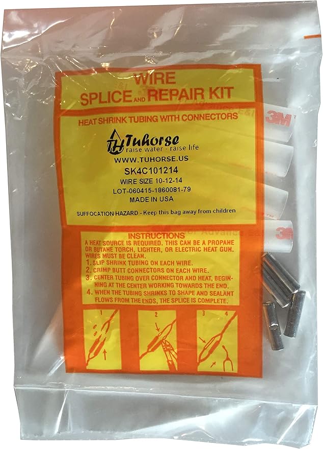 Well Pump Wire Splice Kit, Submersible 3M Dual Wall Heat Shrink Tubing