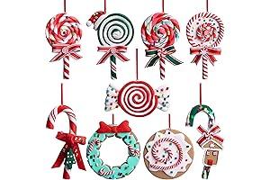 9 Piezas Manualidades de Árbol de Navidad, adornos de Muñecas de Árboles...