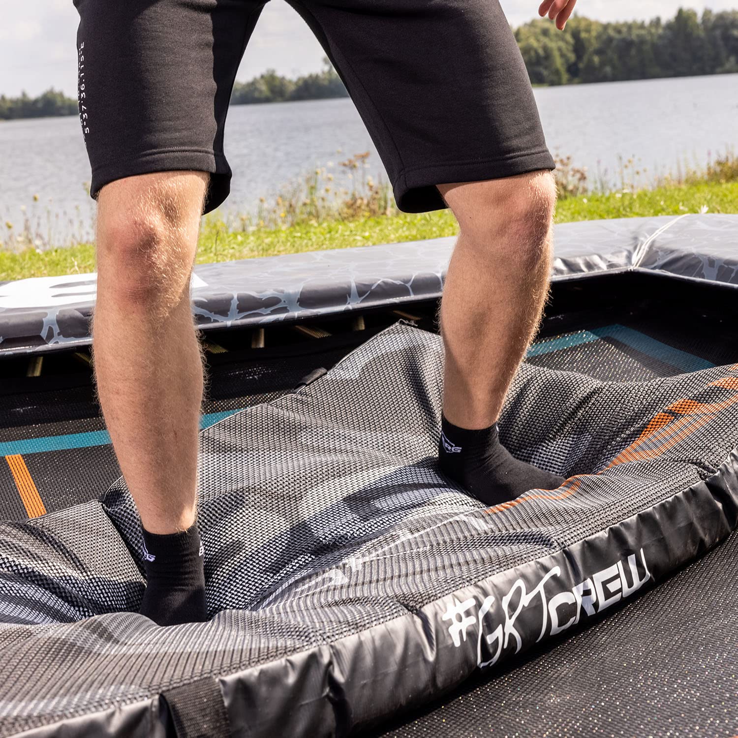 BERG X GRT Spotting Mat Gartentrampolin | Mit Sicherheitsnetz | UV-beständiger Schutzrand | Stabiler Rahmen