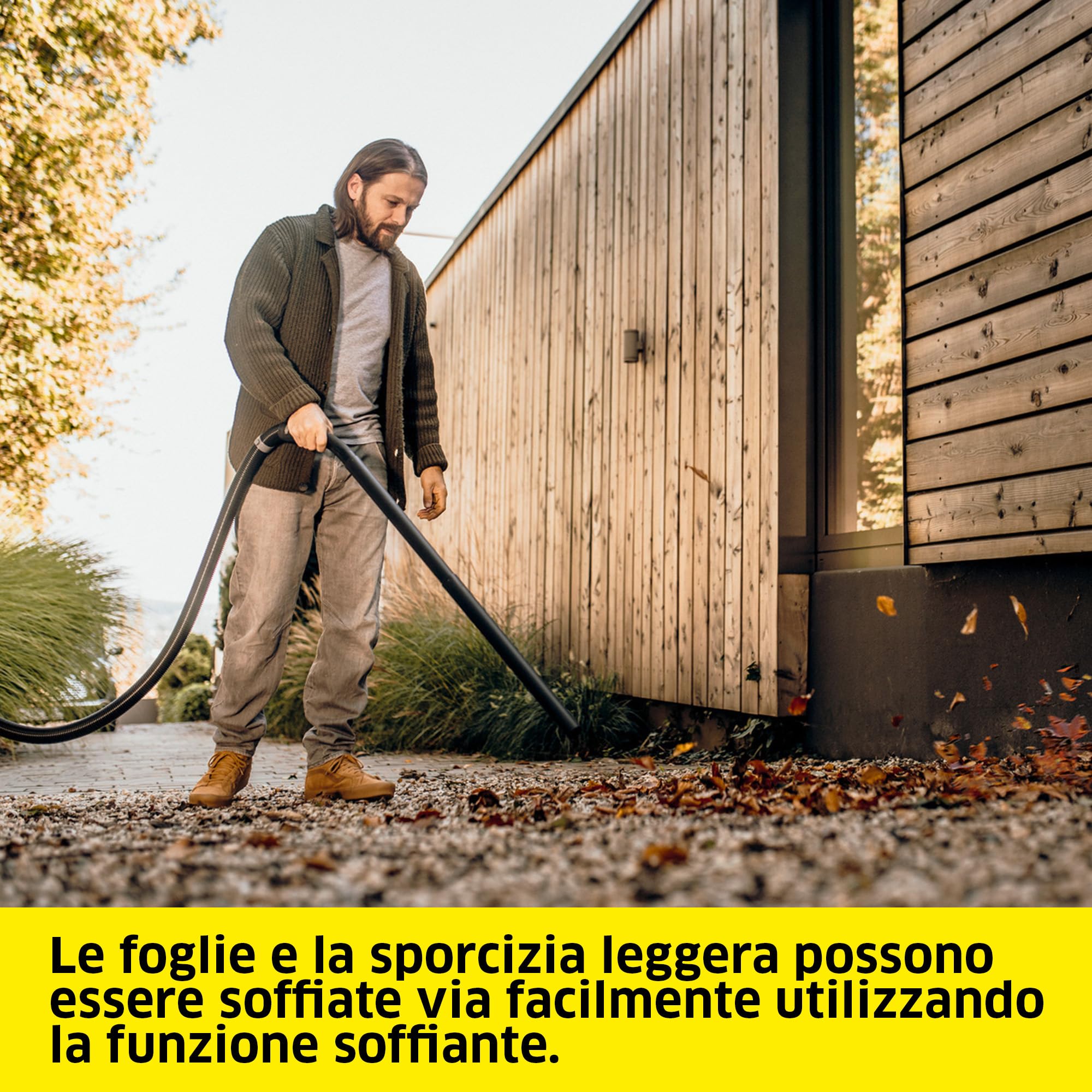 KÄRCHER aspiratore solidi liquidi WD 3 V-17/4/20, funzione soffiante, 1000 W, contenitore in plastica 17 l, tubo 2 m, con filtro a cartuccia, filtro in vello, bocchette per pavimenti e fessure