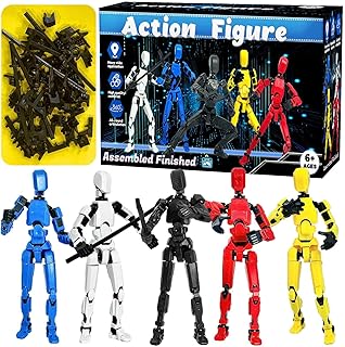 (Assembly Completed) T13 Action Figure Set with Gift Box, 3D Printed 13 Robot Titans 13 Action Figure, T13 Action Figure A...