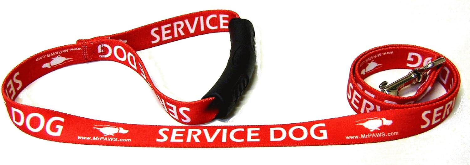 Service Dog Leash Comfort Grip Red Pet Leashes Pet