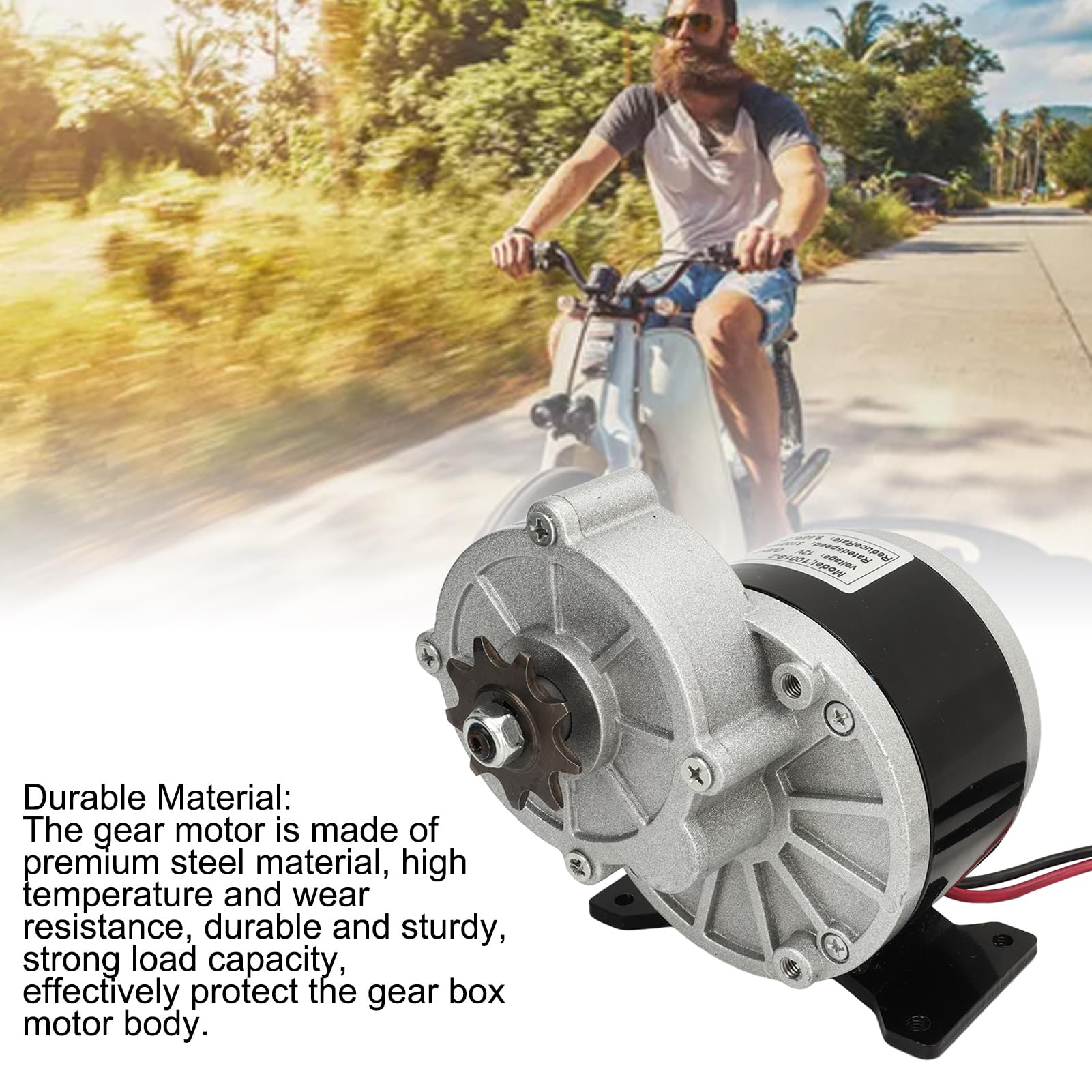 Silnik przekładni 12V 250W z przekładnią 13t 410, silnik elektryczny redukcji 330 RPM do roweru elektrycznego, skutera, motoroweru