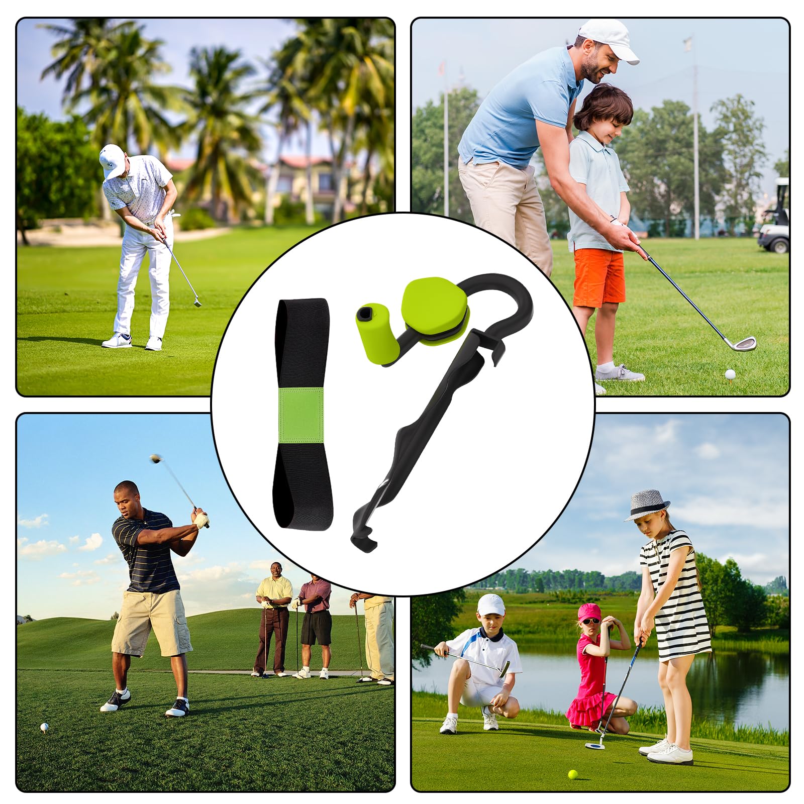 Entrenadores de Golf, Equipo de Práctica de Putting con Mecanismo Antideslizante para Mejorar el Swing