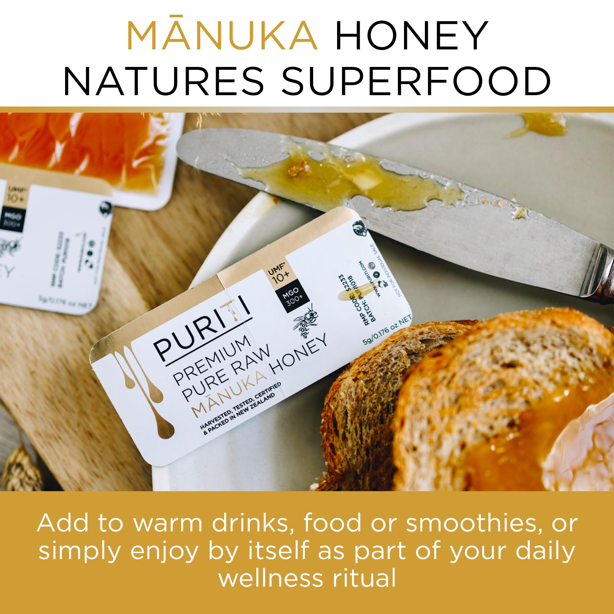 Amazon.com : PURITI Genuine Raw Manuka Honey Snaps On The Go - UMF