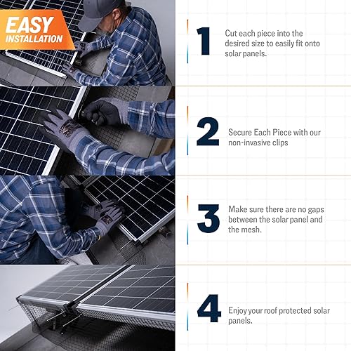 Miniatura 6 de Rotak Critter Guard PRO - Kit de rollo de rollo de prevención de aves de panel solar de 6 pulgadas x 100 pies, malla de rollo de alambre de 12