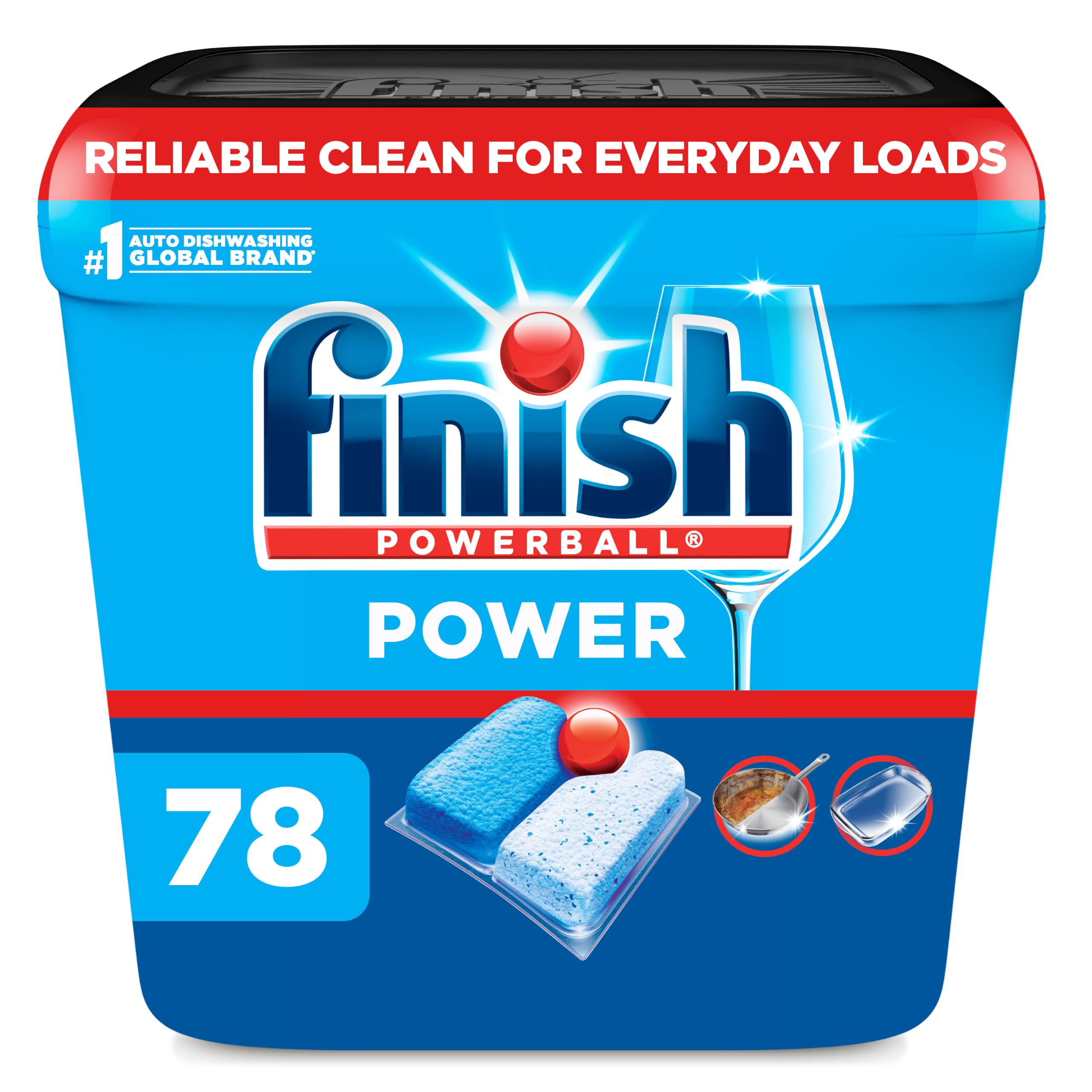Finish Power Dishwasher Pods, Dish Detergent, Fresh Scent, 78ct