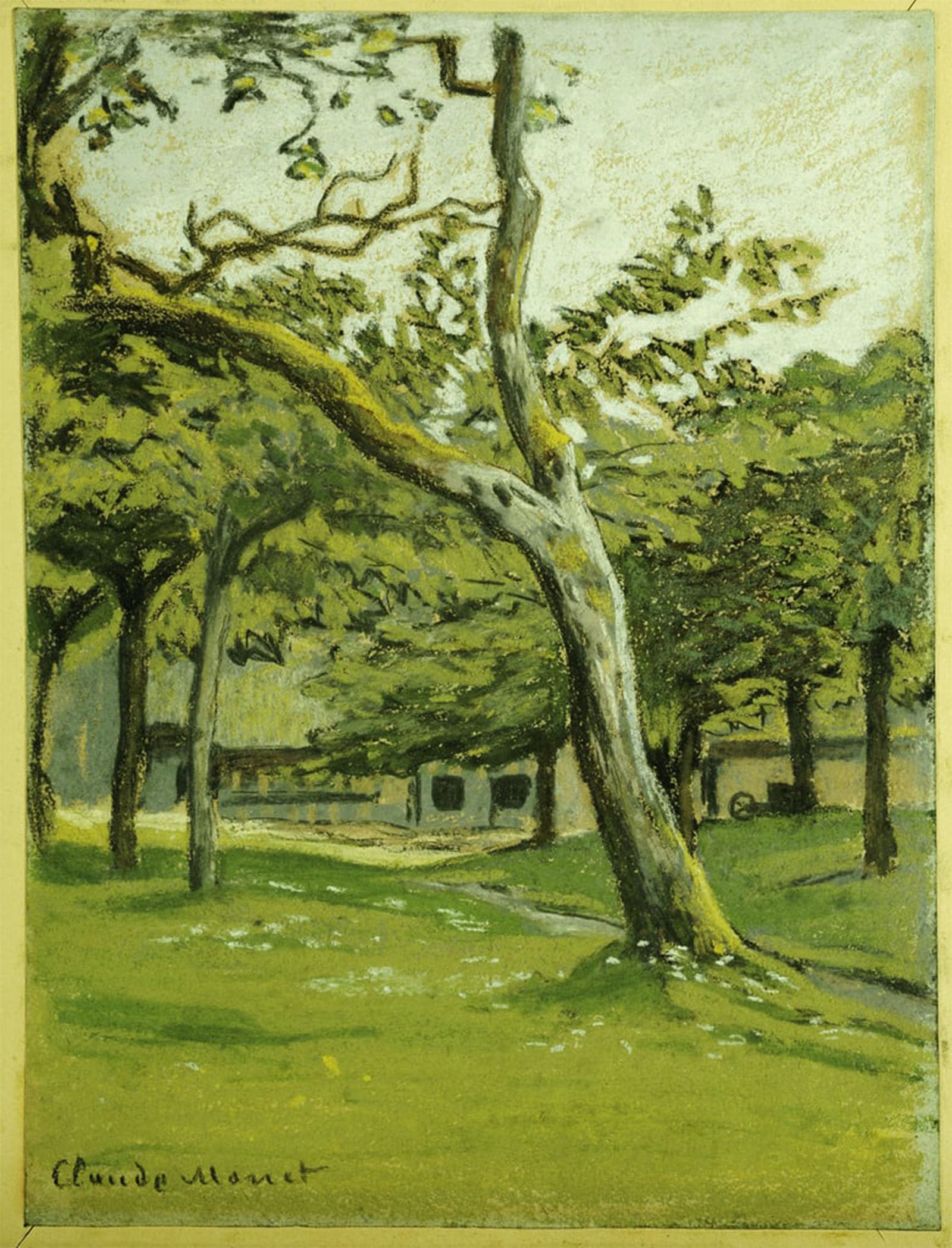Serendipitp No Frame Aesthetic Poster Photo Wall Print Retro Picture Normandy Farm Under The Trees By Claude Monet Modern Wall Artwork For Home Decor 60X90cm