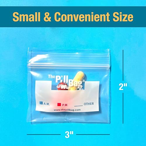 Miniatura 2 de The Pastillero | 1 paquete de 100 | Reutilizable, pequeño, resistente, viajes, organizador de píldoras, uso diario, a prueba de olores, impermeable,