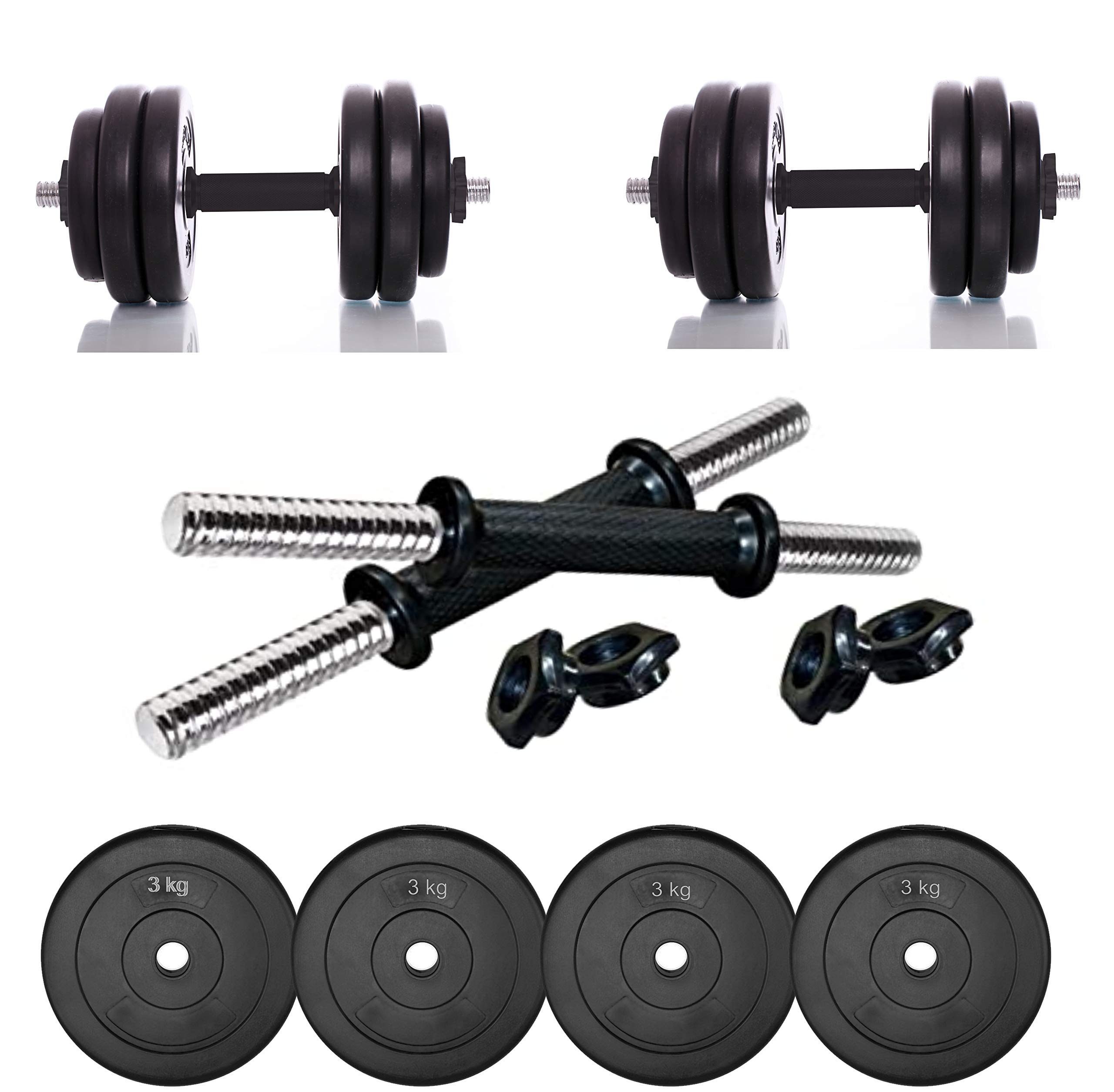 Gym Insane ™ Home Gym Equipments Kit for Men and Women (12 kg - 3 kg x4, 14 inch Dumbbell Rod Set) (B08H87WSB6) Amazon Price History, Amazon Price Tracker