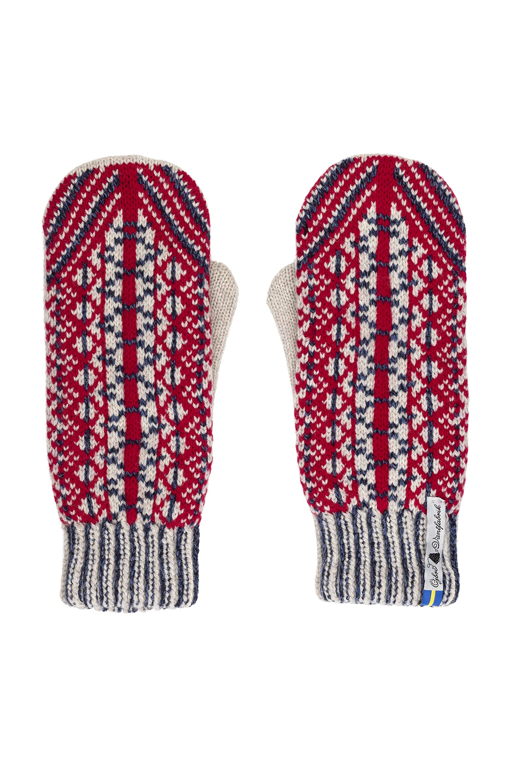 ÖJBRO VANTFABRIK "Lycksele guanti a maglia 100% lana merino M (7-9) caldi, morbidi – Made in Svezia