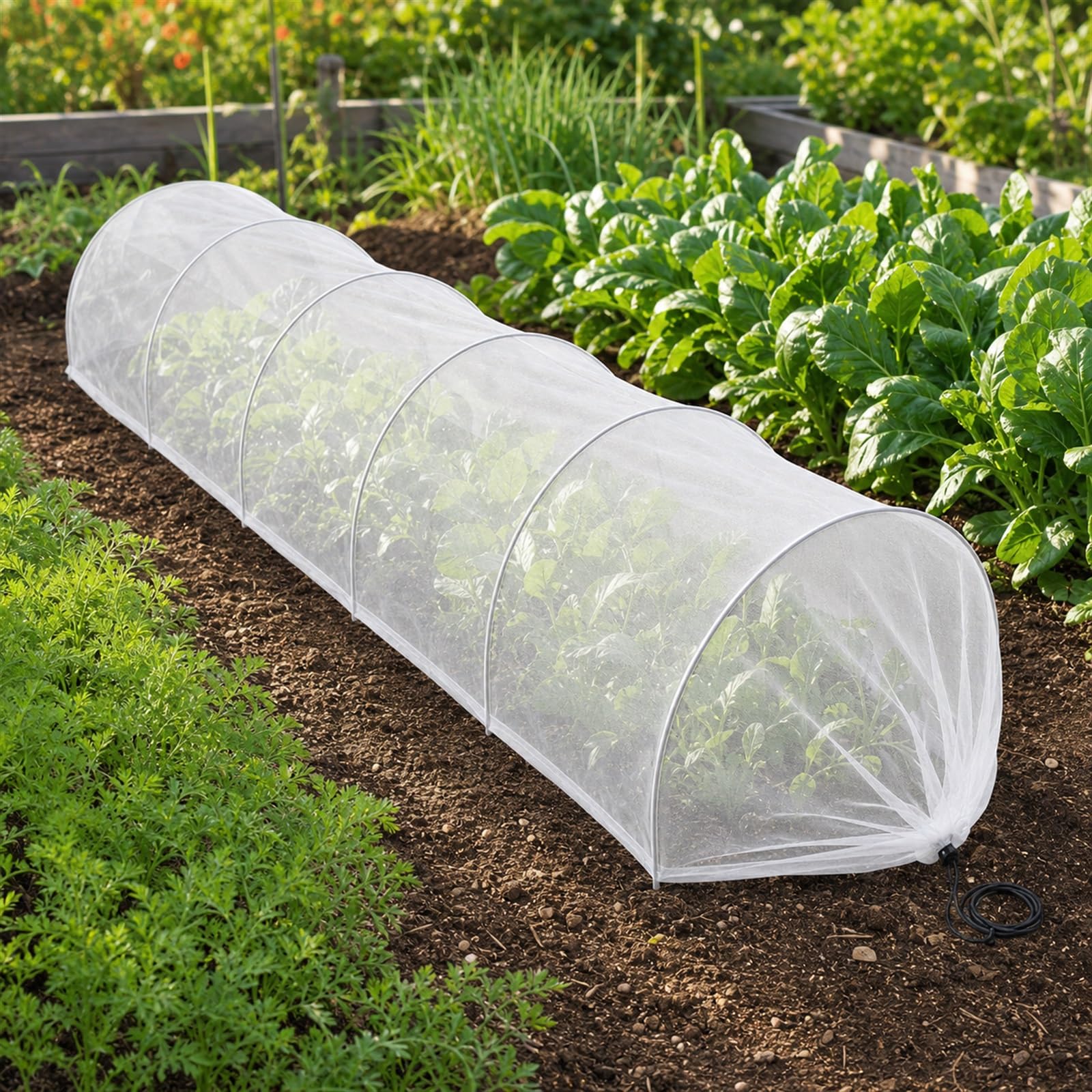Tunnels da Giardino,Tunnels Pieghevole per Coltivare,Tunnels per Coltivazione di Ortaggi,Serre da Giardino Rete Ad Portatile,Protezione Piante da Uccelli e Insetti,per Verdure e Fiori