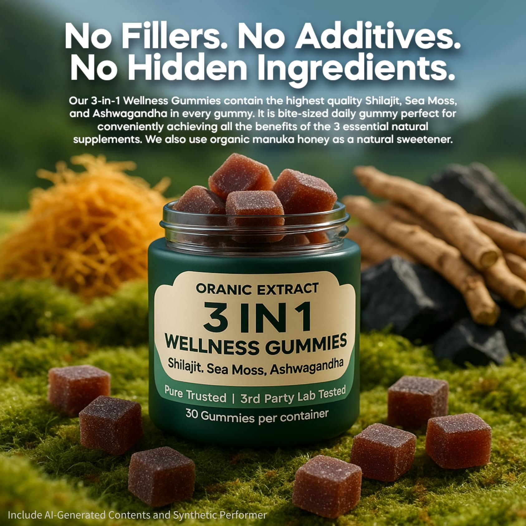 She Legit Wellness Gummies for Men, 3 in 1, Energy Support — Amazon image 2